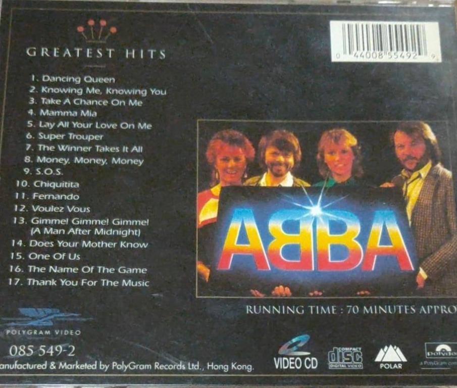 ABBA Gold Greatest Hits VCD