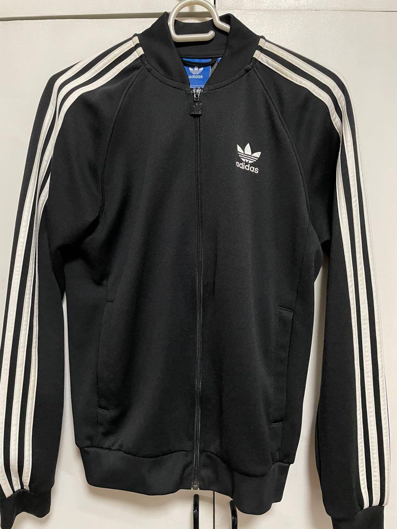 Adidas bomber jacket black and white outlet