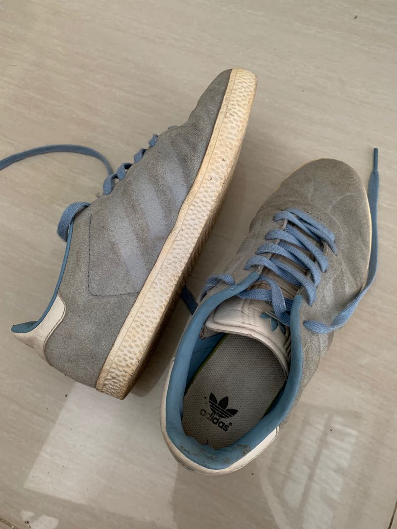 mens light blue gazelles