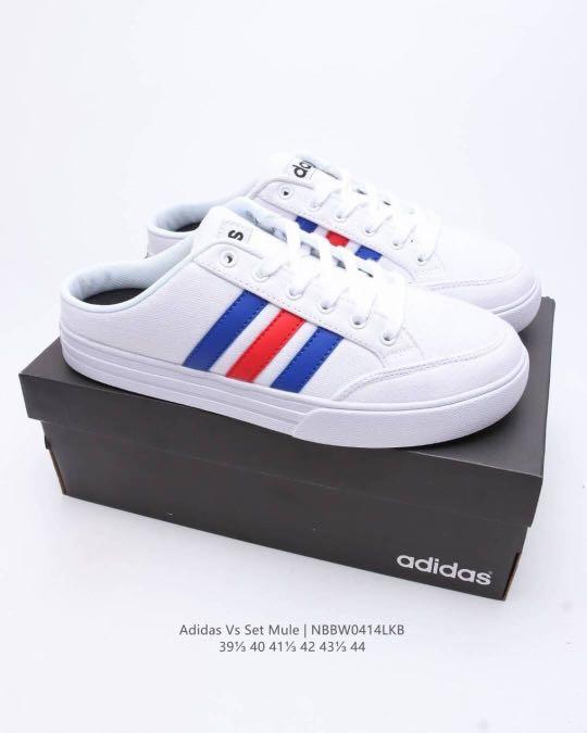 Adidas neo label hot sale vs set white-blue-red