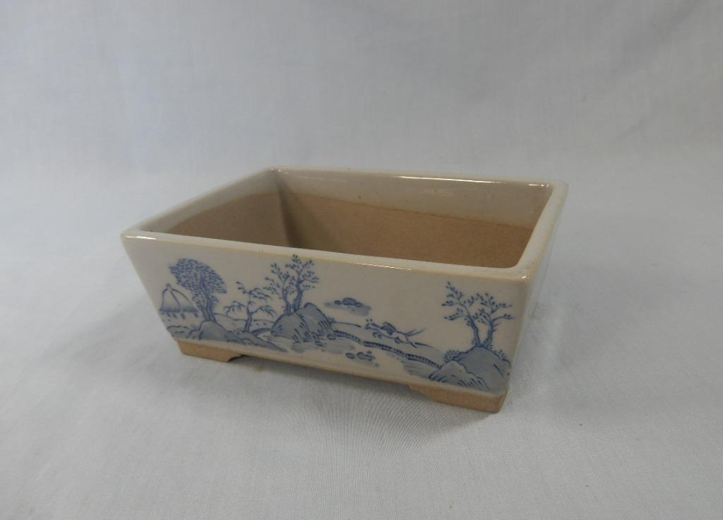 Antique Japanese bonsai pot by Bunzan signed circa mid 20th Century