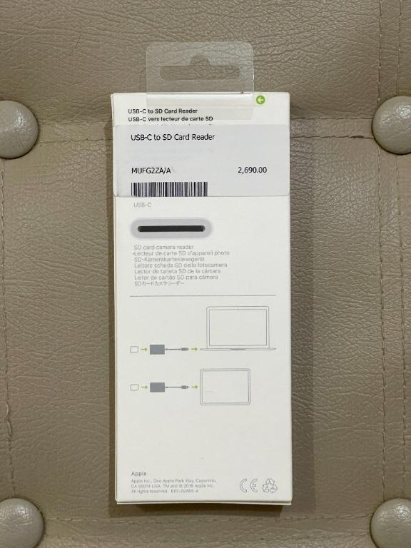 Apple USBC to SD Card Reader (supports UHSII speeds), Computers