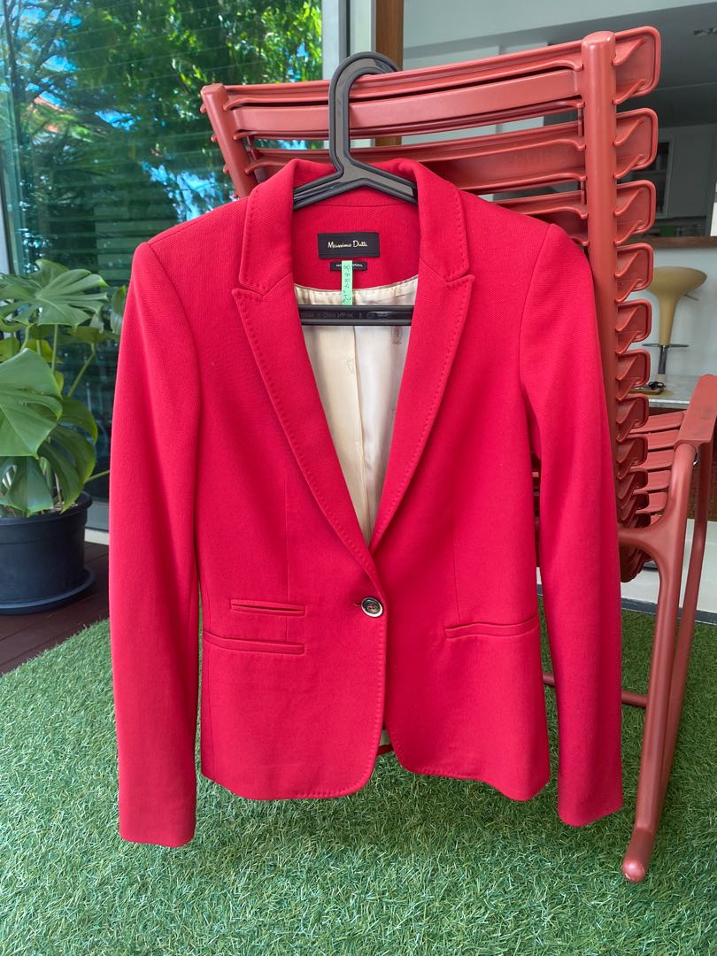 Red blazer coat store