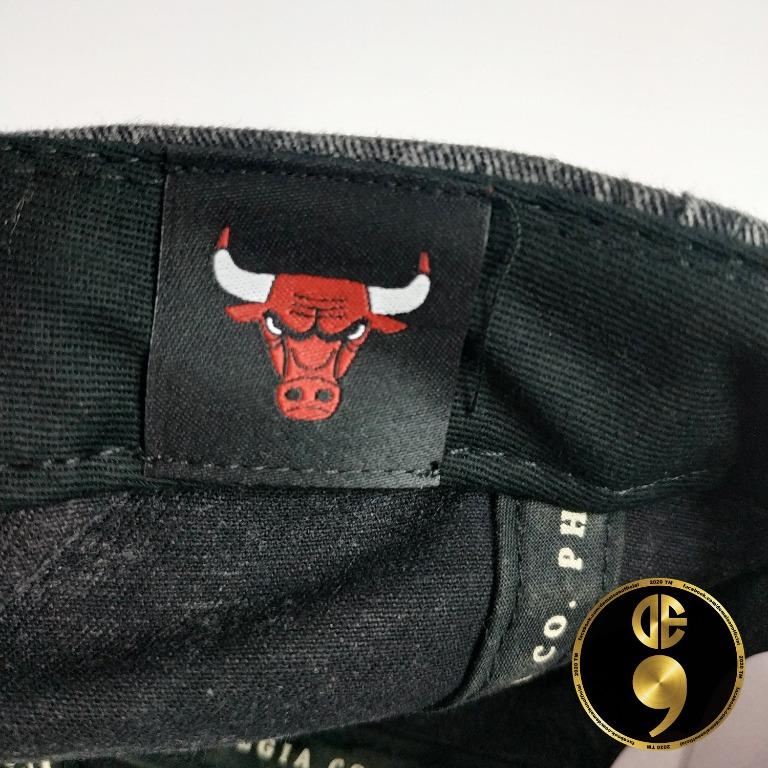 Mitchell & Ness Chicago Bulls Reverse Denim Slouch Men's Strapback Hat Cap  Grey qa32z-5bulls