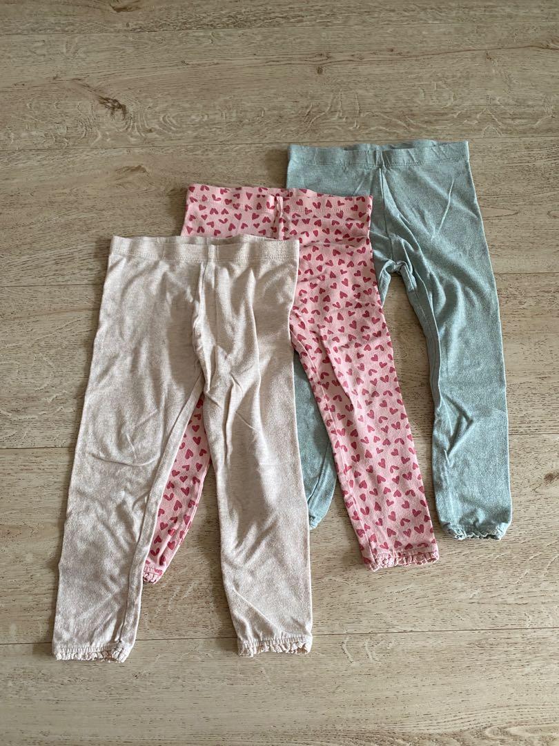 9-12 Months Baby GIRLS Trousers Pants with feet 100% Cotton BNWT 
