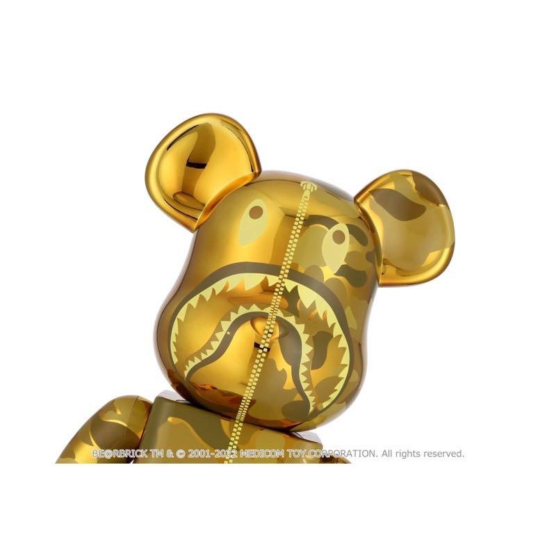 BE@RBRICK - 新品 ABC CAMO SHARK BE@RBRICK 1000% GOLD A BATHING APE 28TH ANNIVERSARY BE@RBRICK BAPE CAMO 1000