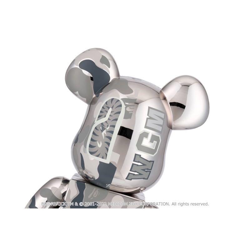 BAPE x Be@rbrick 1000% 1st Camo Shark 金銀Set 庫柏力克熊公仔