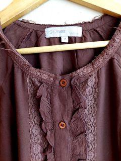 Blouse St Yves ( Warna Coklat)