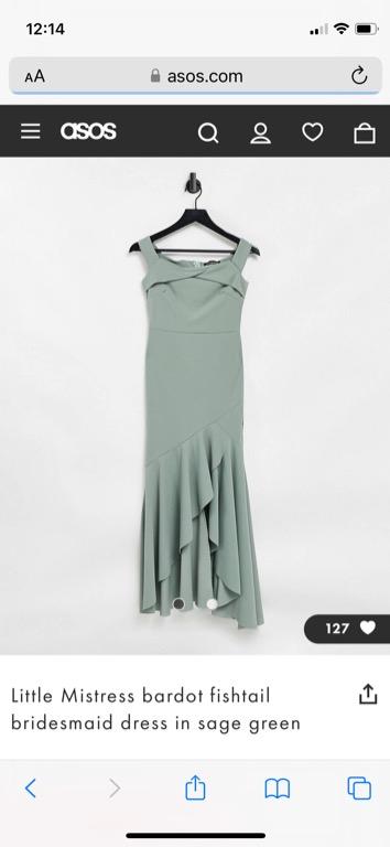 BNWT Little Mistress Sage Green Wedding Cocktail Dress Women s Fashion Dresses Sets Evening dresses gowns on Carousell