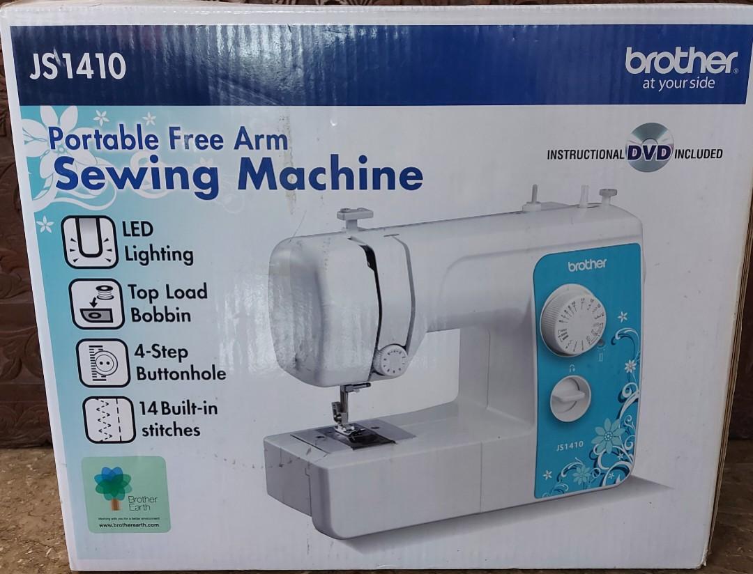 Brother JS 1410 Portable Free Arm Sewing Machine, TV & Home Appliances