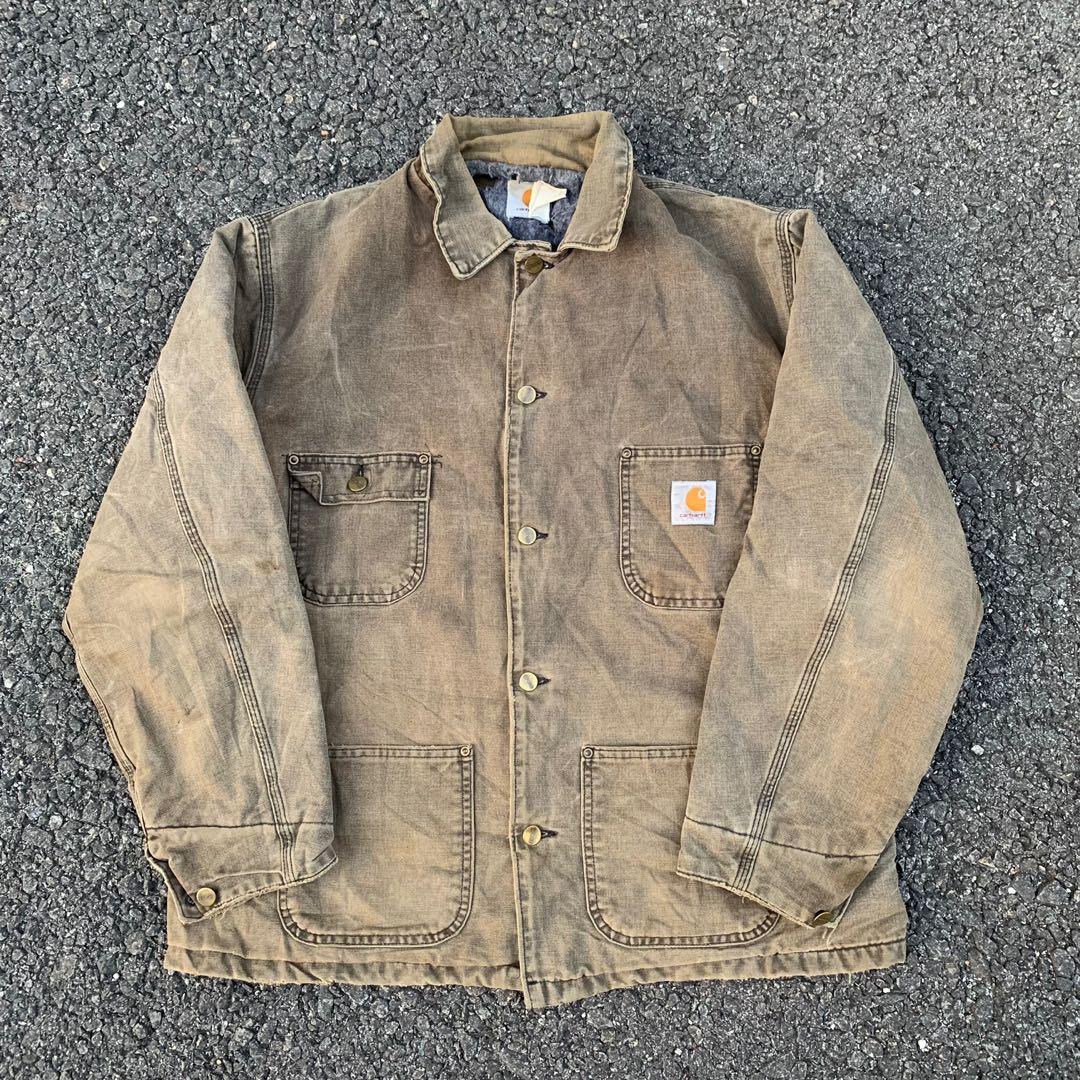 Carhartt 4 Pocket Jacket Distressed, Men's Fashion, Coats, Jackets and  Outerwear on Carousell