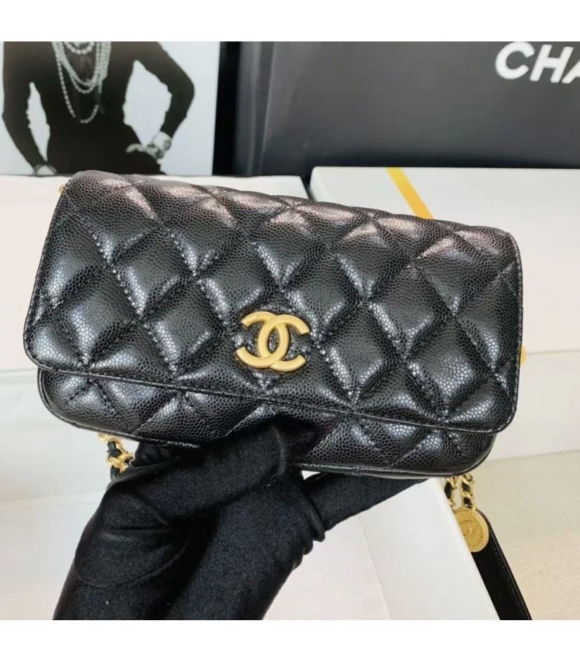 Chanel 22A baguette bag with gold coin, Women's Fashion, Bags & Wallets ...