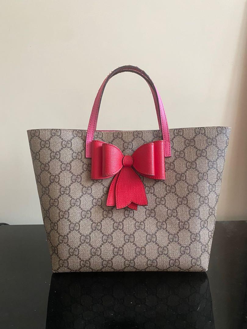 Children s GG Supreme bow tote Carousell
