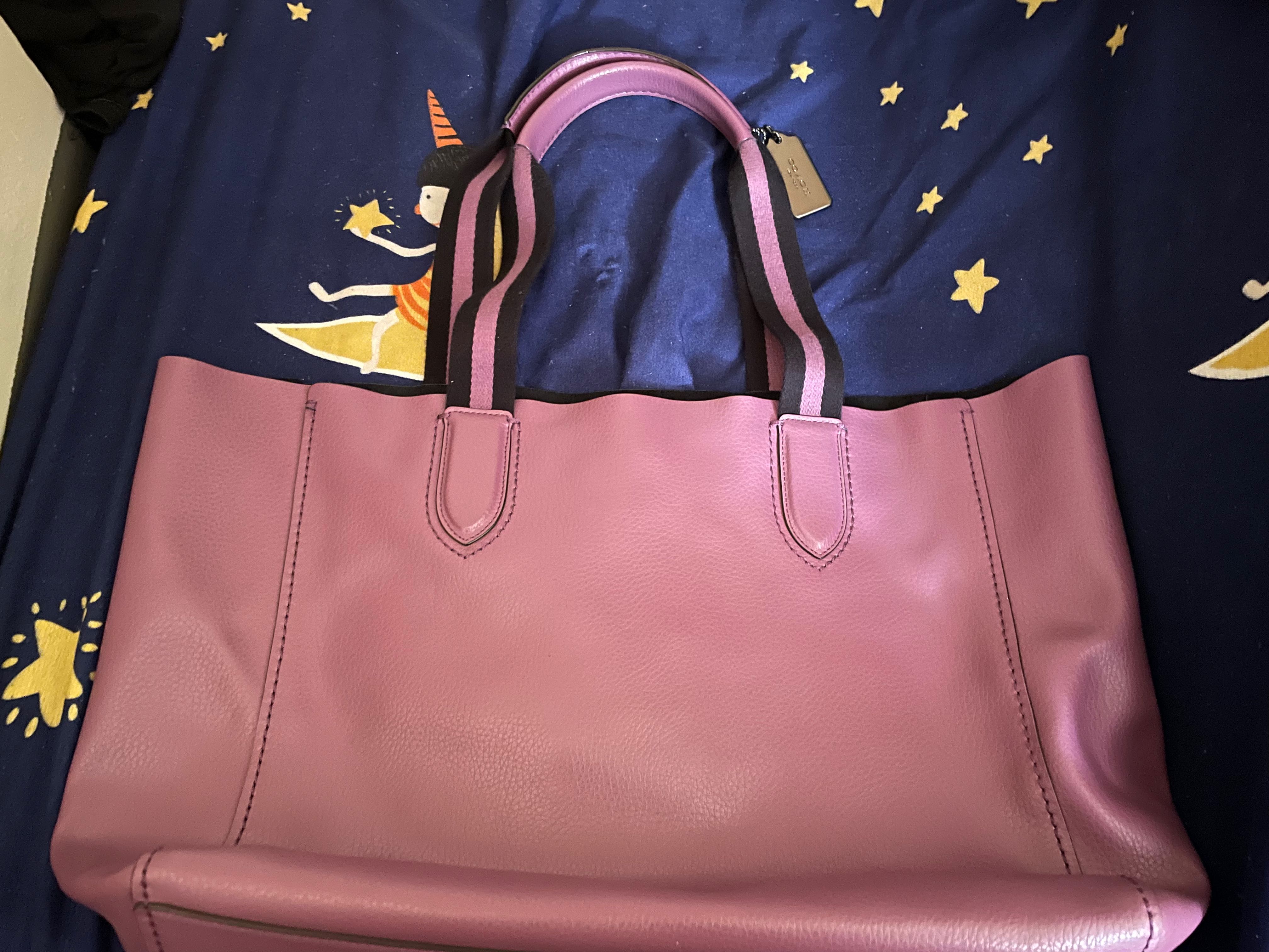 coach red derby tote