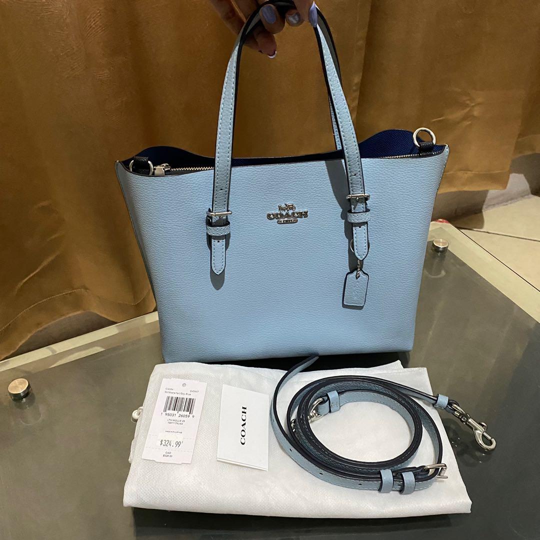 coach mollie tote blue