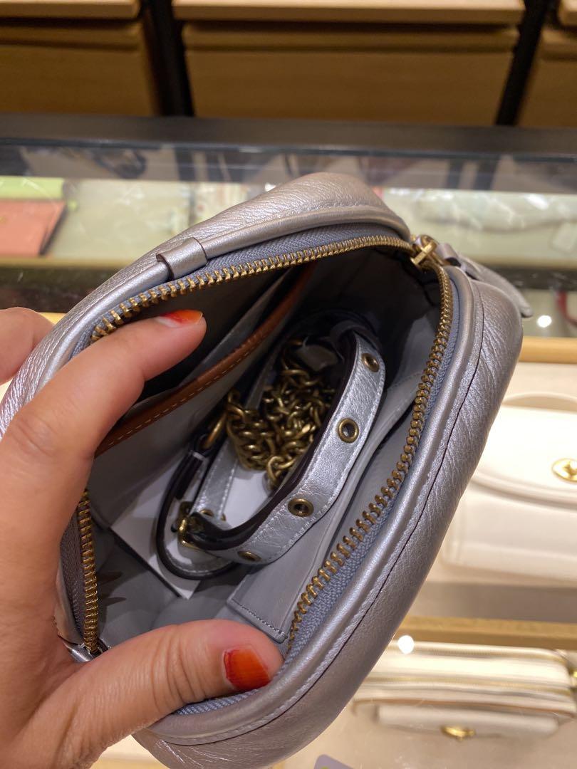 Coach metallic camera bag hot sale
