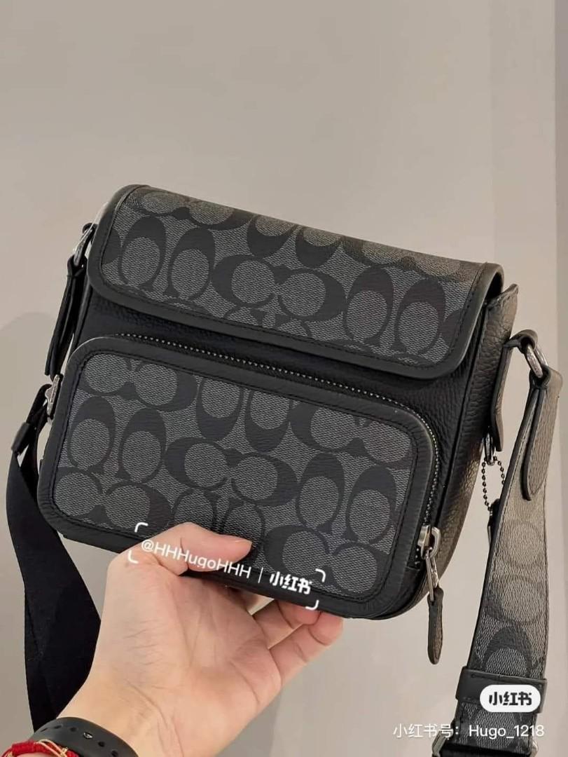 Coach Sullivan Flap Crossbody in Signature Canvas, Men's Fashion, Bags