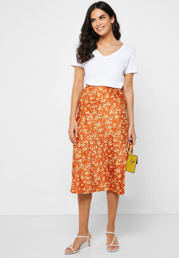Floral midi skirt cotton on clearance