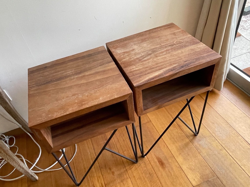 Crate and Barrel 2 x Bedside Tables, Furniture & Home Living