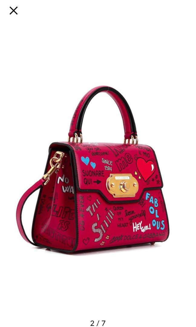 Dolce & Gabbana Welcome Graffiti Shoulder Bag - Pink Shoulder Bags, Handbags  - DAG279081