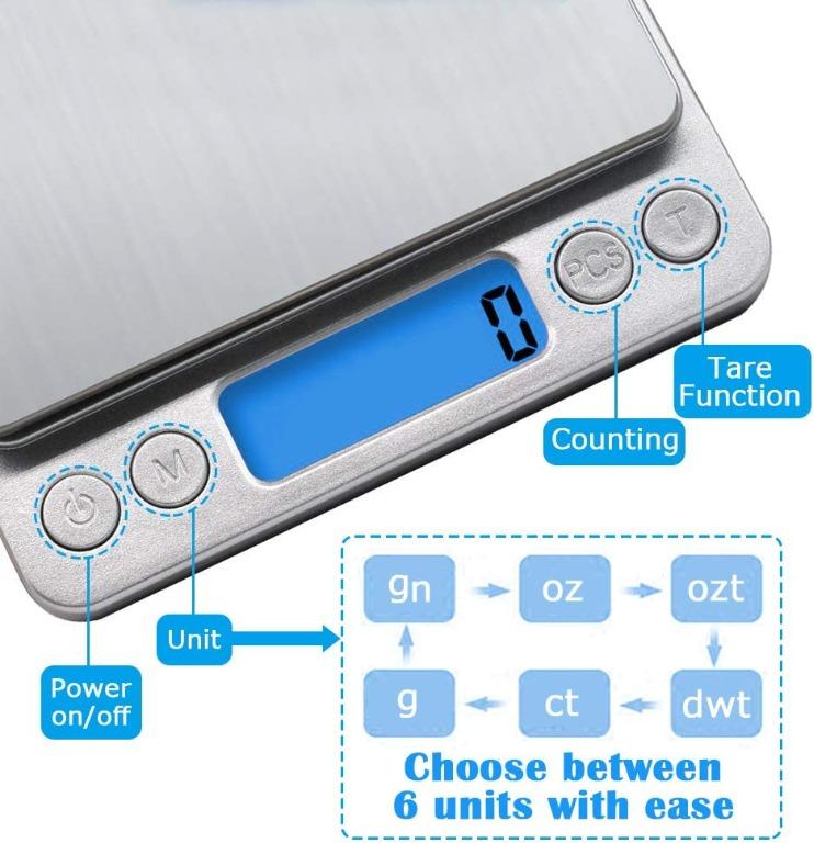 1pc Food scales, digital kitchen scales for food ounces and grams, small  electronic pocket scales for weight loss, baking, cooking, coffee, jewelry