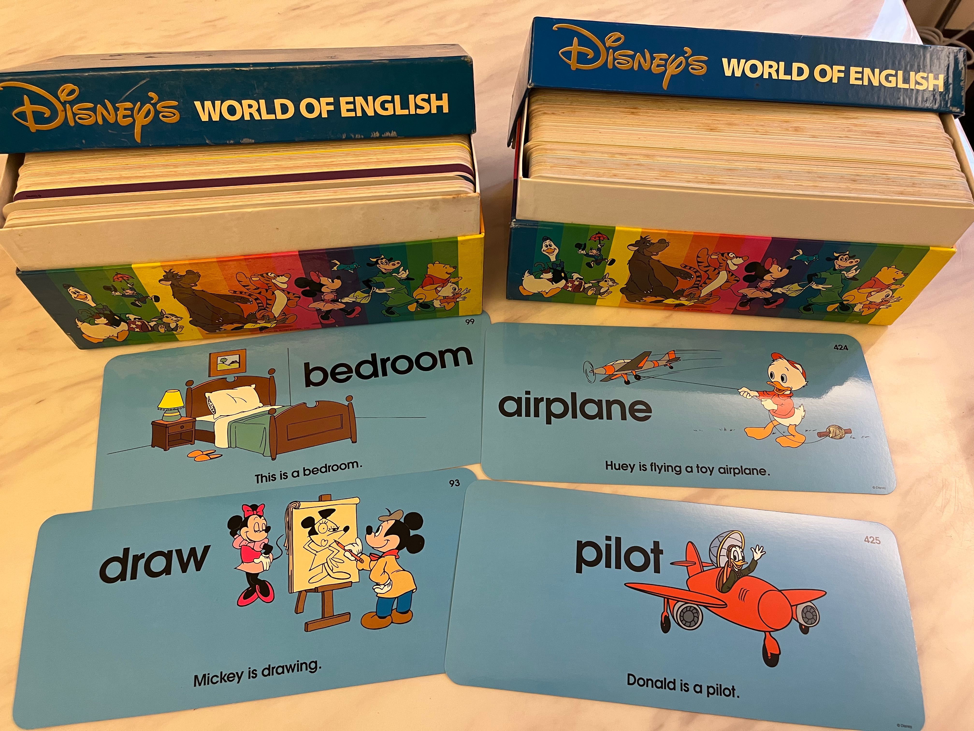 Disney World of English 英文字咭，連Fun with words 書, 興趣及遊戲 