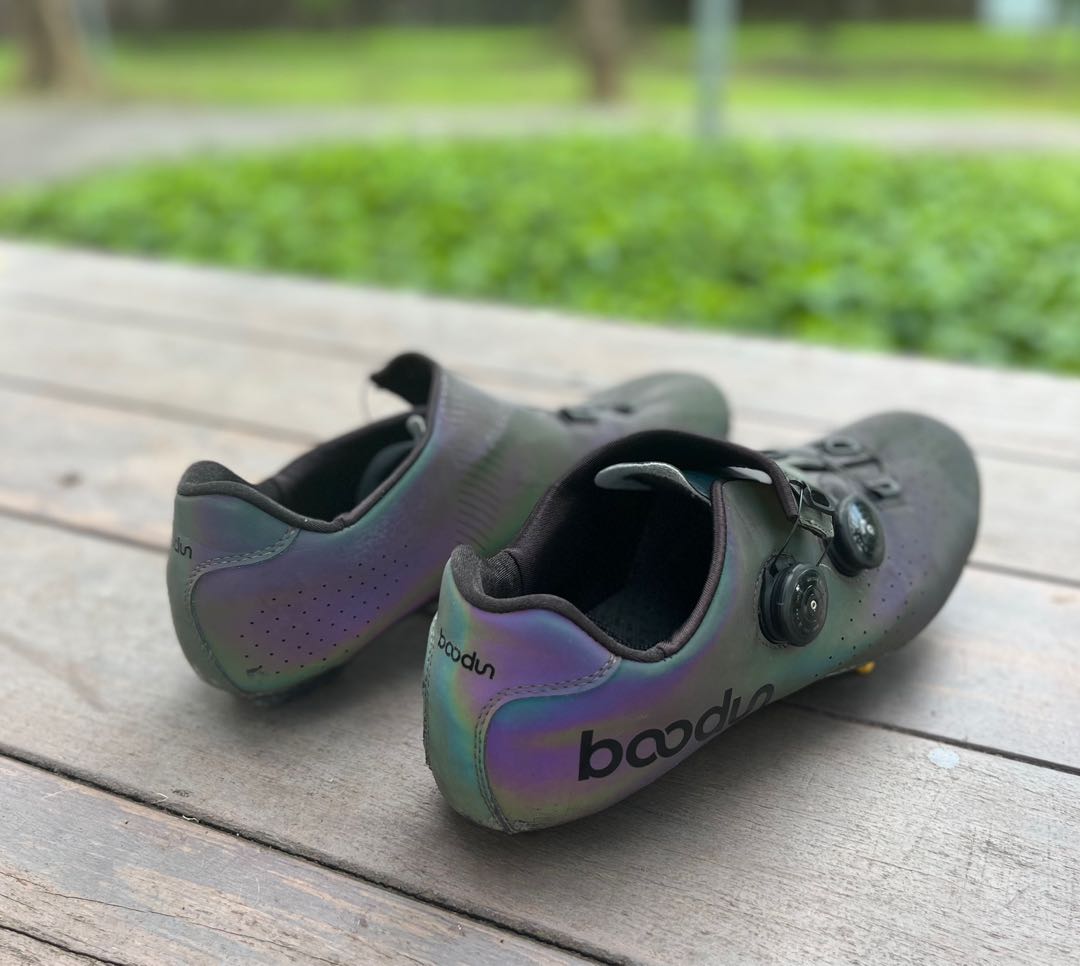 EU46 Boodun carbon fiber road cycling shoes with stiffness index of 9