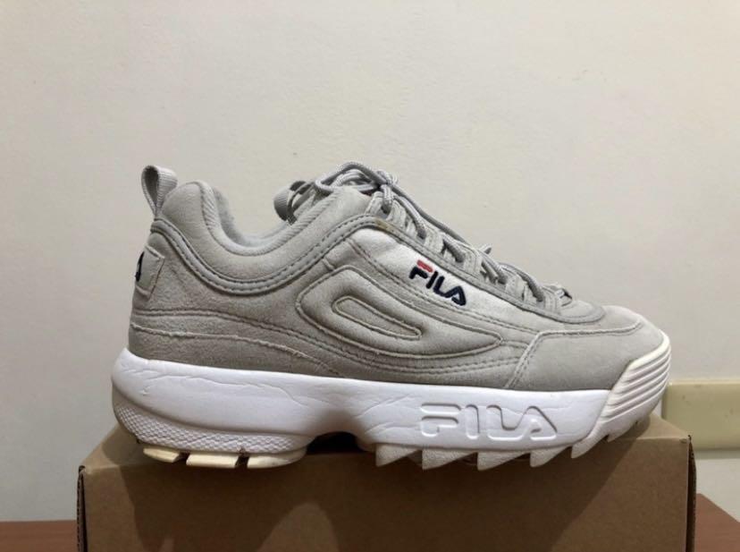 Fila disruptor s cheap low wmn gray violet