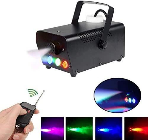 Green Blue Fog Machine with LED Lights in Red softeen Portable 3 Colors 500W Smoke Machine with Wireless Remote Control for Party Christmas Halloween DJ Stage Effect 