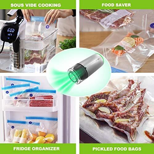 Sous Vide Bags, Foodsaver Vacuum Zipper Bags, Electric Food Vacuum Sealer,  Reusable Vacuum Food Storage Bags for Anova, Joule Cookers -30 PCS Reusable Vacuum  Sealer Bags, 5 Clips & 5 Sealing Clips 