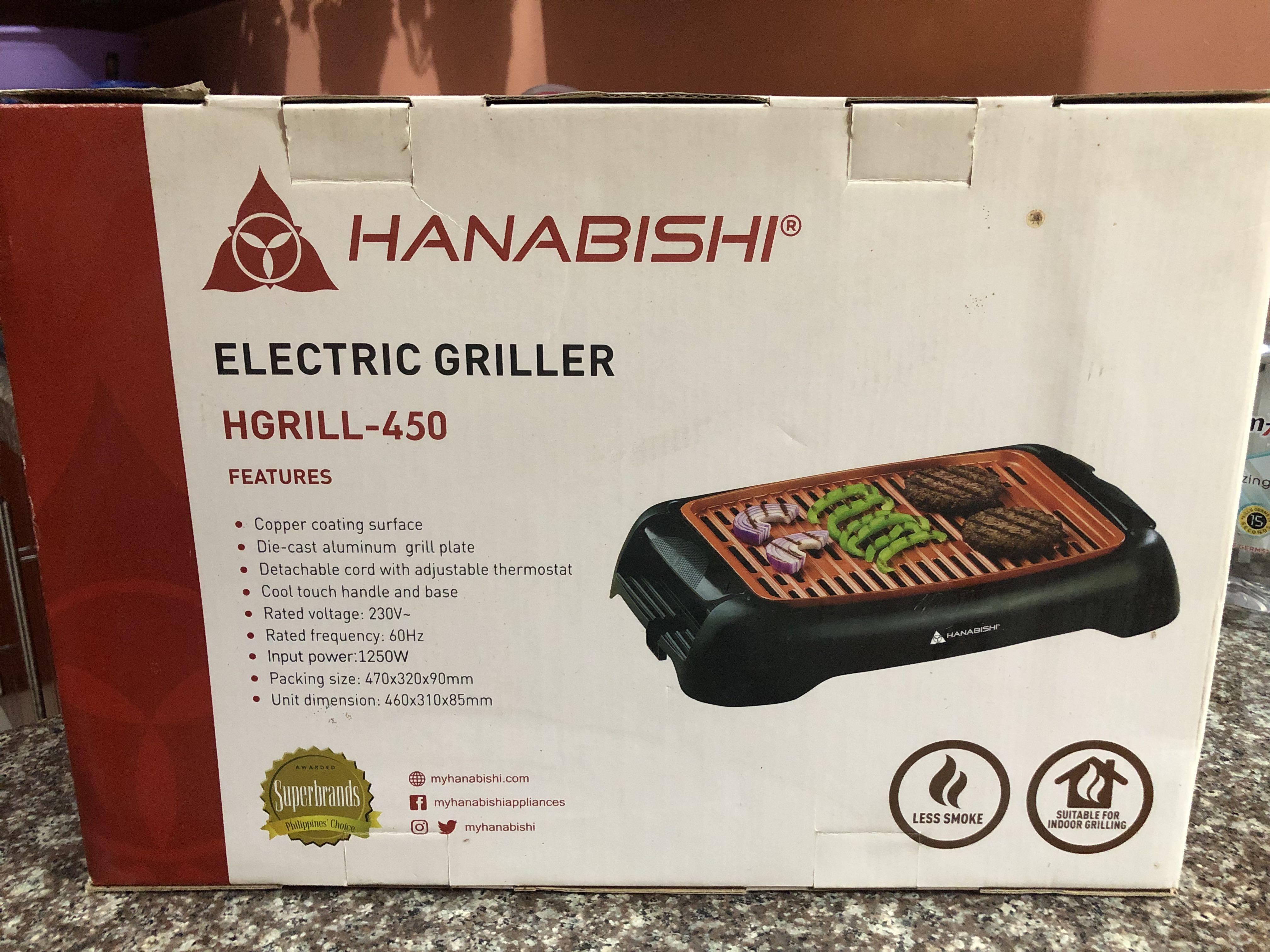 Hanabishi Electric griller, TV & Home Appliances, Kitchen Appliances