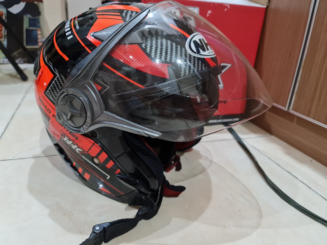 HELM NHK HALF FACE WITH SUN VISOR ORI Motor di Carousell
