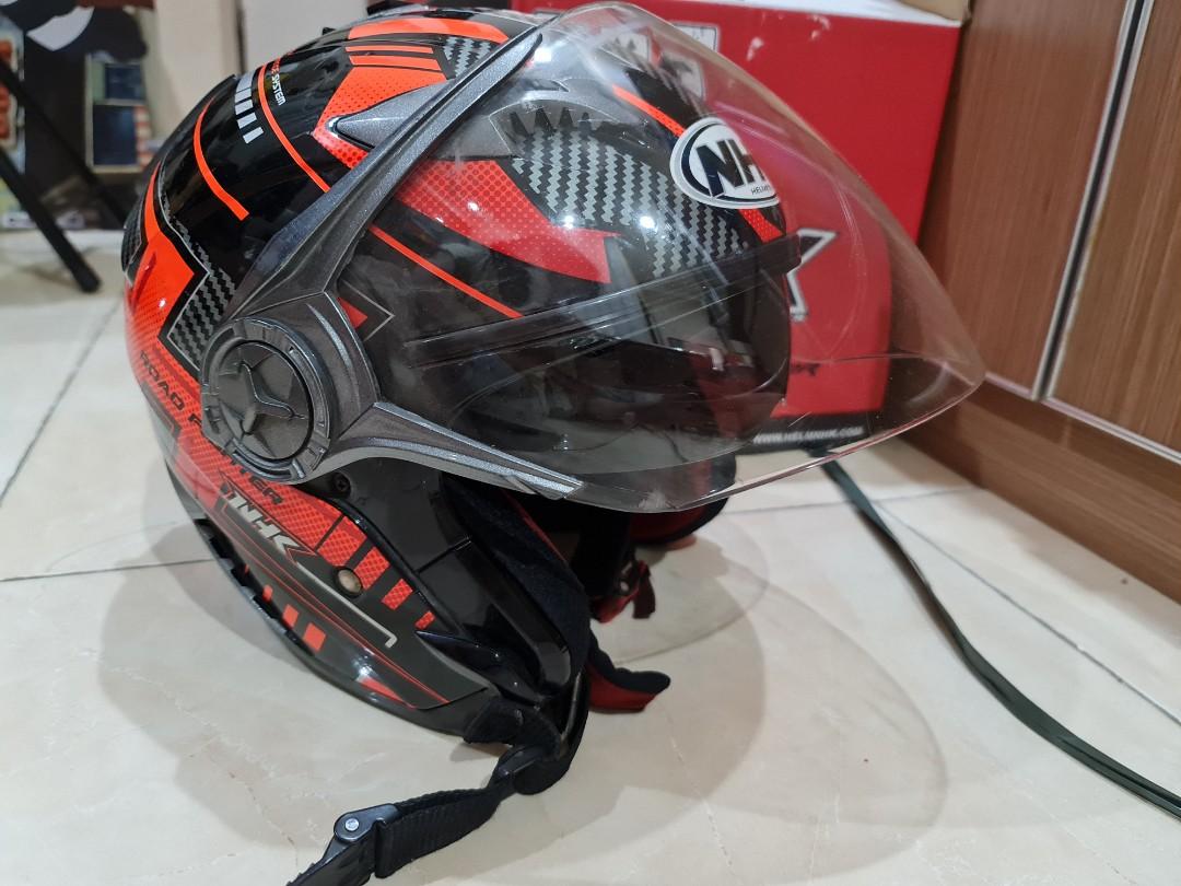 HELM NHK HALF FACE WITH SUN VISOR ORI Motor di Carousell
