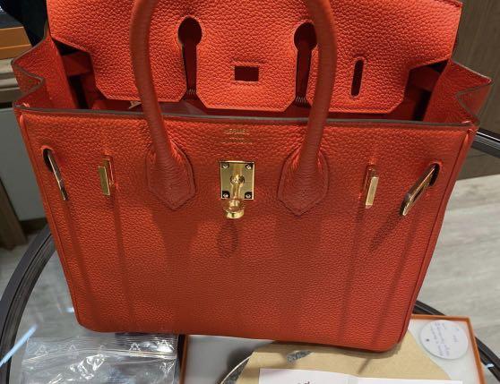 Hermes Birkin 35 Capucine Bag Gold Hardware Togo Leather