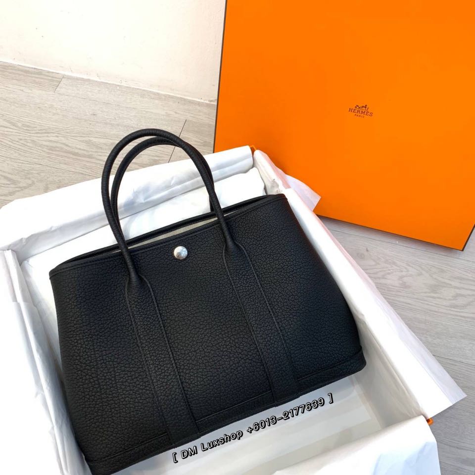 Hermes Garden Party 30 in Gold Color, Luxury, Bags & Wallets on Carousell