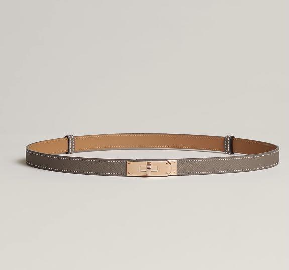Hermes kelly belt etoupe RGHW, Women's Fashion, Watches & Accessories ...