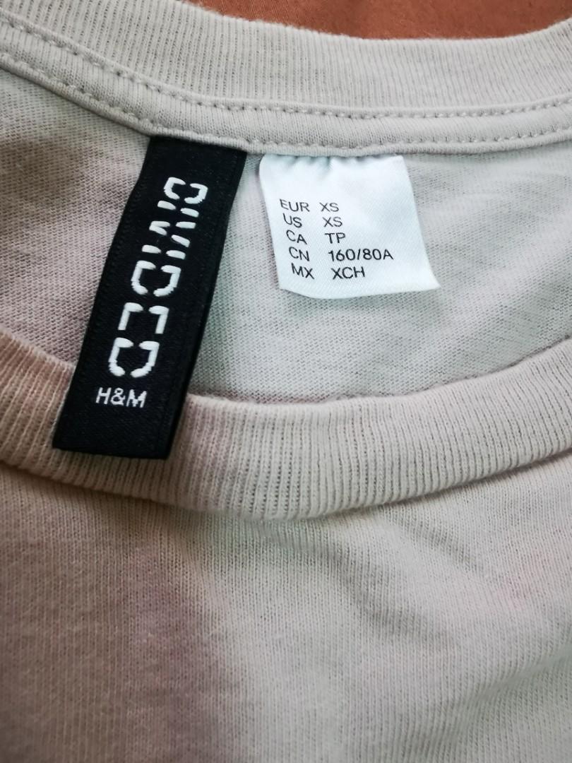 H&M women's pale pink tshirt, Women's Fashion, Tops, Shirts on Carousell