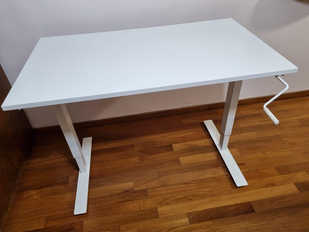 IKEA Manual Height Adjustment study desk, Furniture & Home Living