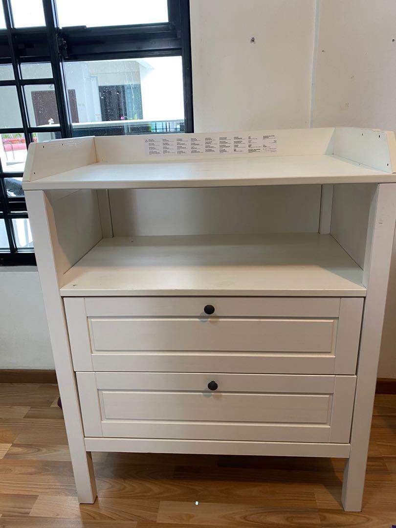 IKEA sundvik baby change table, drawer, Furniture & Home