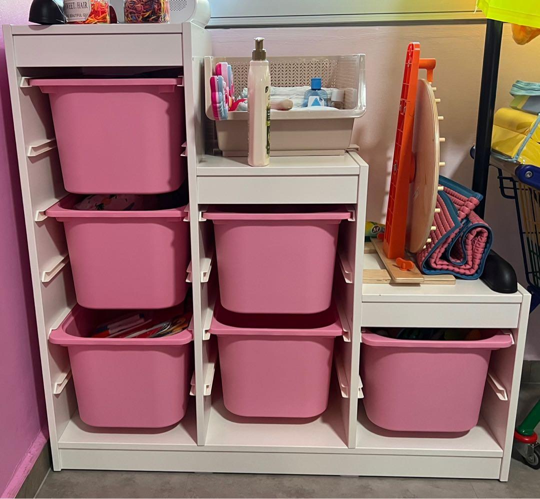Ikea Trofast Storage Pink, Babies & Kids, Baby Nursery & Kids Furniture, Other Kids Furniture on
