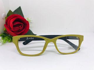 Japan Bamboo Wood Finished Acetates Avocado Green Optical Eyeglasses Frame