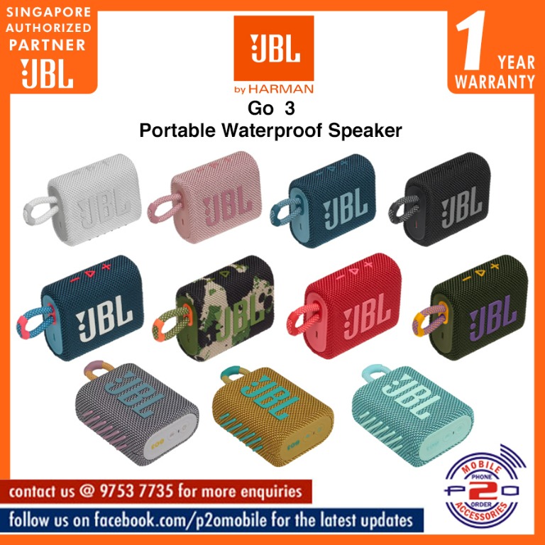 JBL Go 3 - Speaker - for portable use - wireless - Bluetooth - 4.2 Watt -  red