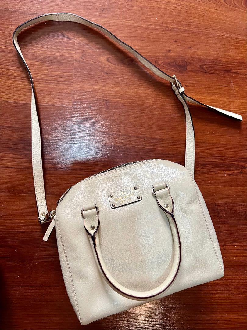 Kate Spade Beige Handbag with Sling Luxury Bags Wallets on