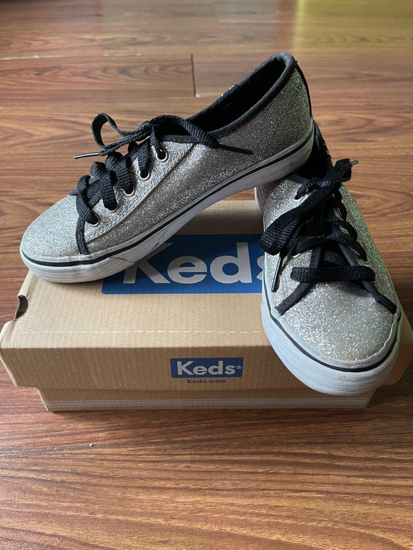 silver glitter keds