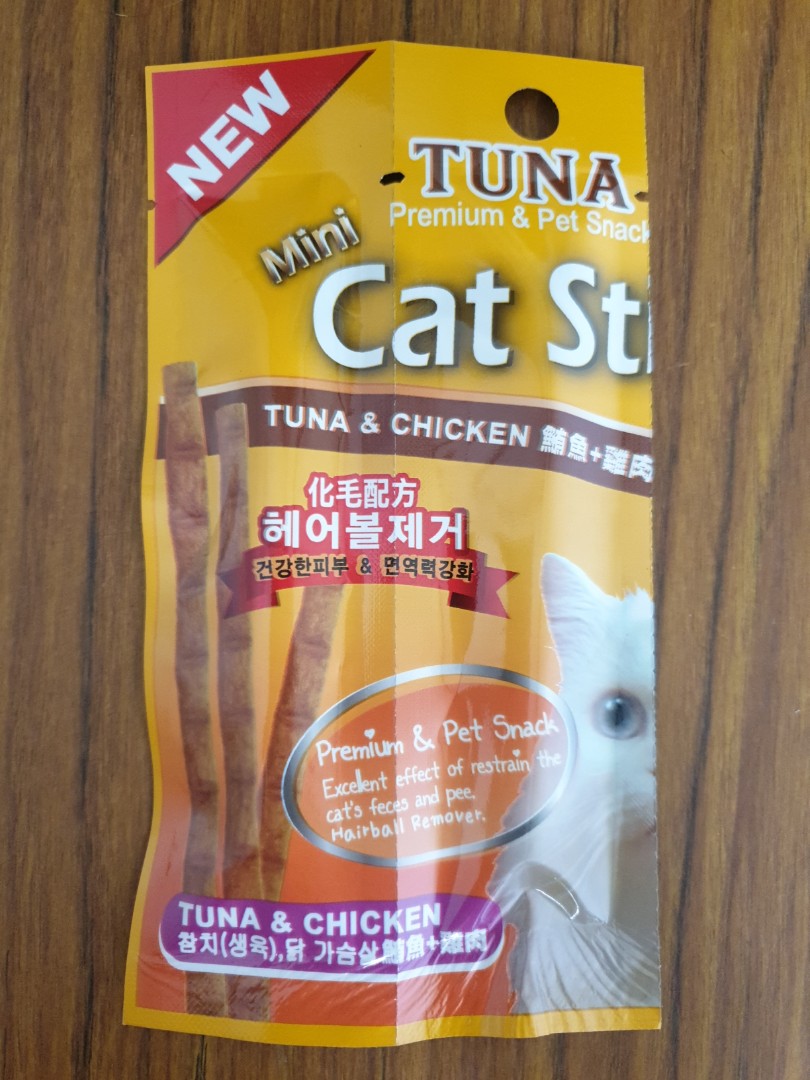 Korean Cat Stick Treat Tuna & Chicken, Pet Supplies, Pet Food on
