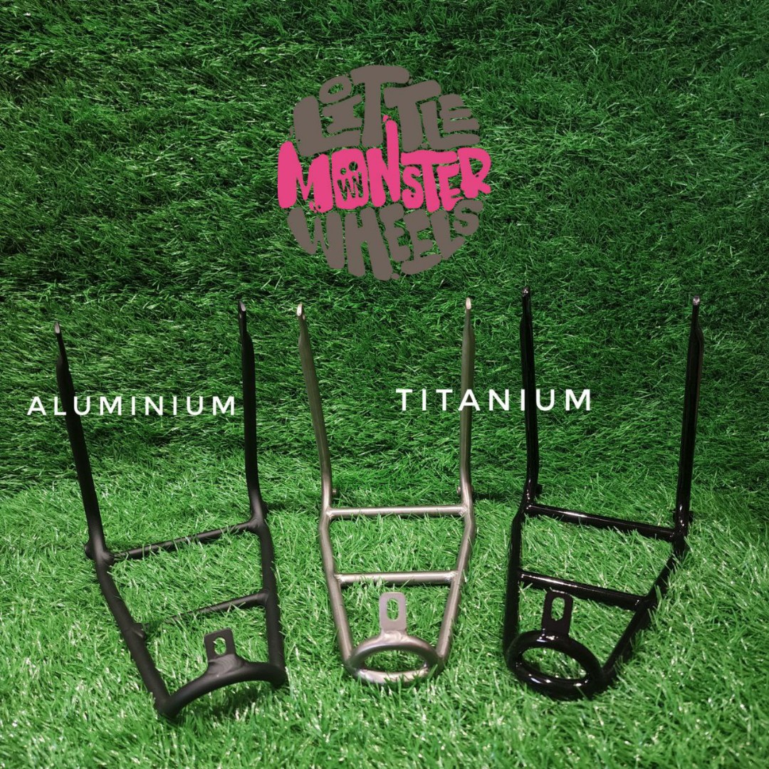 Lightweight Aluminium / Titanium Mini Rack for Brompton C Line P Line T ...