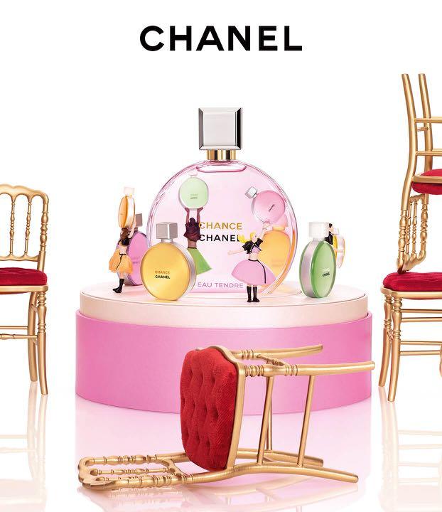 50th Pink hat box with Chanel perfume bottle