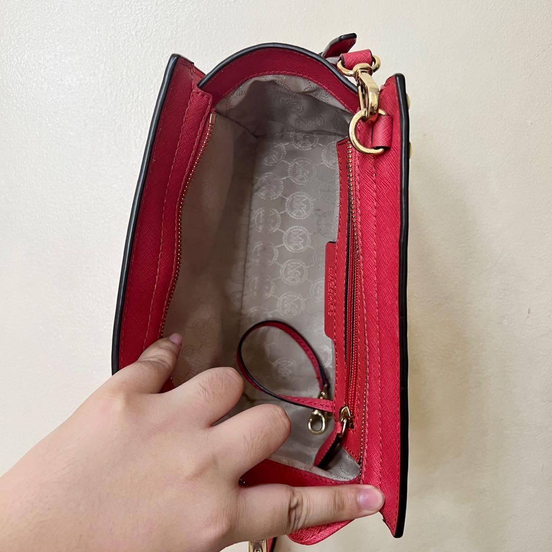 Michael kors best sale red cross bag