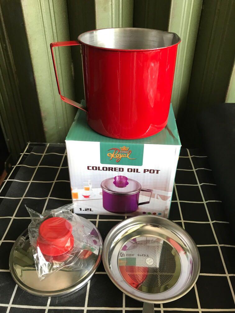 Oil Pot Tempat Minyak 1.2 Liter, Kitchen & Appliances di Carousell