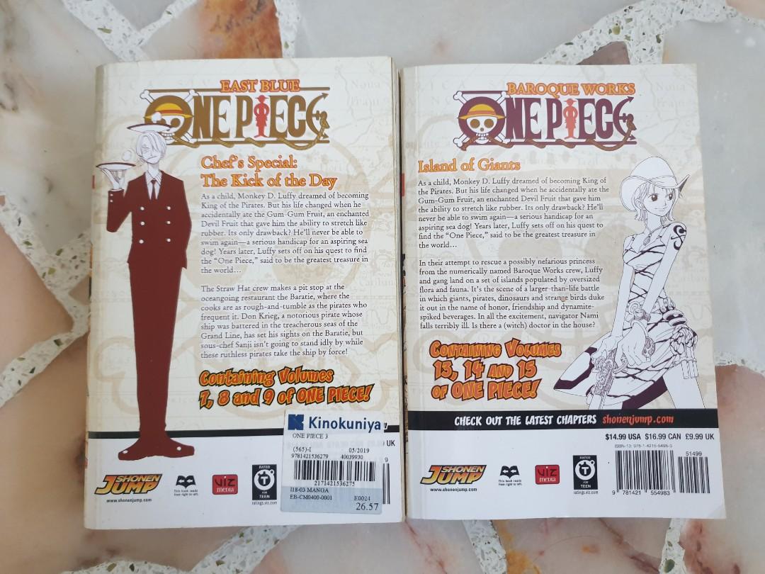 (Viz Media) One Piece Omnibus 3 in 1 Vol 7,8,9 & Vol 13,14,15 English